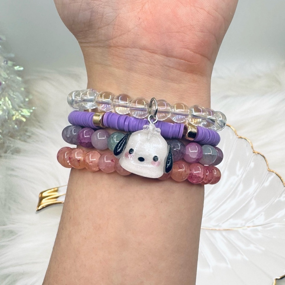 Pochacco beaded Arm Candy Bracelet - Picture 3 of 7